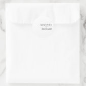 エレガント文字テンプレートラウンドステッカー ラウンドシール (バッグ)