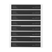 エレガント文字テンプレート ラップアラウンド宛名ラベル (シート)