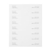 エレガント文字テンプレート ラップアラウンド宛名ラベル (シート)