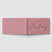 エレガント文字ヘンパーティーほこりっぽいバラ ゲストブック (全面)