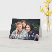 エレガント文字写真お父さんの日あいさつカード カード (黄色い花)