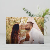 エレガント文字写真母の日 箔シーズンカード (立ち正面)