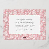 エレガント文字写真母の日 箔シーズンカード (裏面)