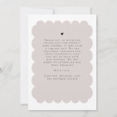 エレガント斜面写真カスタム赤ちゃんシャワー サンキューカード (裏面)