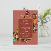 エレガント新しいガーデン結婚フラワーズ セーブザデート (スタンド正面)