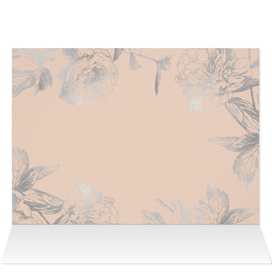 エレガント新婦付添人の花の銀製の赤面ありがとう (内部横(上))