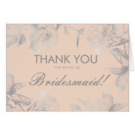 エレガント新婦付添人の花の銀製の赤面ありがとう