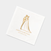 エレガント新婦結婚の 箔ナプキン (左)