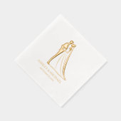 エレガント新婦結婚の 箔ナプキン (右)