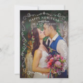 エレガント新年梅の紫色の写真 シーズンカード (正面)