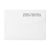 エレガント新聞モダンメリークリスマス ラップアラウンドラベル (裏面)