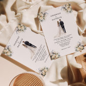 エレガント新郎新婦のクリップアート結婚 招待状