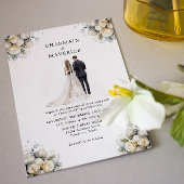 エレガント新郎新婦のクリップアート結婚 招待状