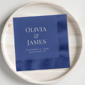 エレガント新郎新婦モノグラム結婚ズ 箔ナプキン