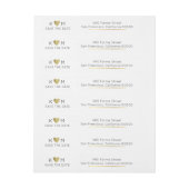 エレガント日モダン付を保存結婚する ラップアラウンド宛名ラベル (シート)