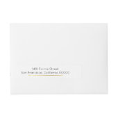 エレガント日モダン付を保存結婚する ラップアラウンド宛名ラベル (正面)