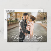 エレガント日付婚約写真WSBの保存 ポストカード (正面/裏面)