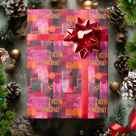 エレガント日入インスパイアカスタムり ラッピングペーパー