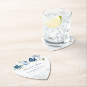 エレガント日救付き台本の水色フローラ ペーパーコースター (インサイチュ)