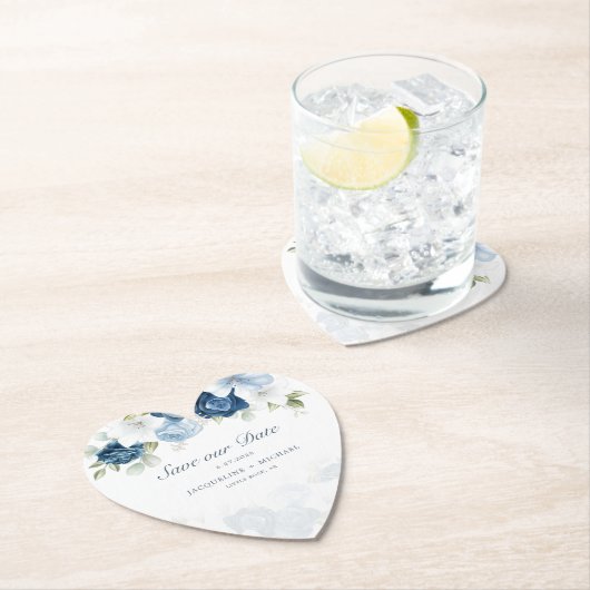 エレガント日救付き台本の水色フローラ ペーパーコースター (インサイチュ)