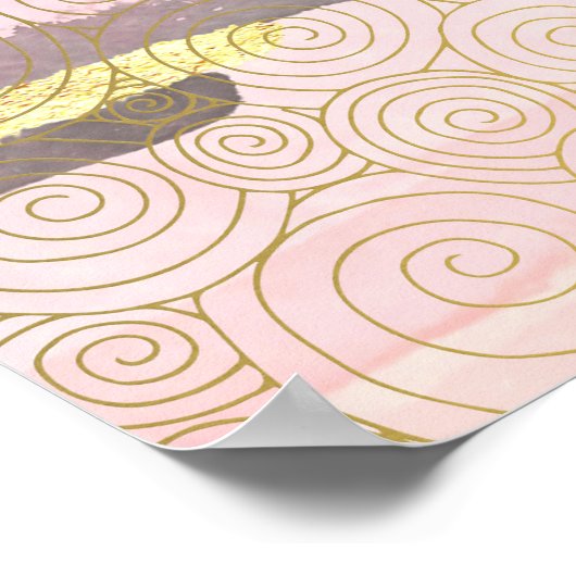 エレガント日本のスタイル抽象芸術波図形 | ポスター (角)