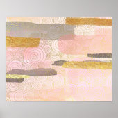 エレガント日本のスタイル抽象芸術波図形 | ポスター (正面)