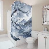 エレガント日本のフローラ シャワーカーテン (インサイチュ)