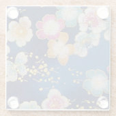 エレガント日本の和紙モダン折り ガラスコースター (裏面)