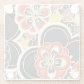 エレガント日本の和紙モダン折り ガラスコースター (裏面)