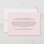 エレガント日本の桜さくらんぼ結婚ブロッサム サンキューカード (裏面)