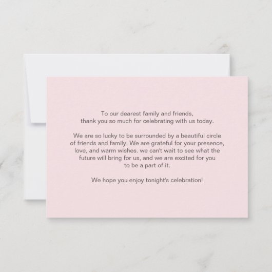 エレガント日本の桜さくらんぼ結婚ブロッサム サンキューカード (裏面)