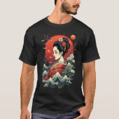 エレガント日本の芸者Tシャツ Tシャツ (正面)