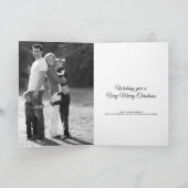 エレガント明るいメリー金ゴールドと青のフォトカード シーズンカード (内部)