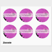 エレガント明るい赤紫色ガーベラデイジー結婚式用シール ラウンドシール (シート)