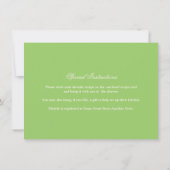 エレガント明るい赤紫色ピンクグリーンフローラブライダルシャワー 招待状 (裏面)