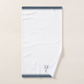 エレガント明るく |クリスマスブルー バスタオルセット (ハンドタオル)