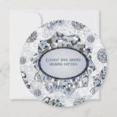 エレガント星型ダイヤモンドパターン 招待状 (正面)