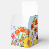 エレガント春の花ブルー結婚式の引き出物ボックス フェイバーボックス (オープン)