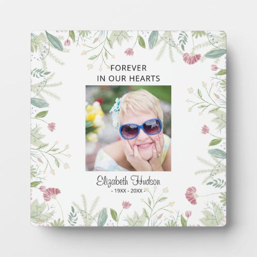 エレガント春の花額写真 |葬儀 フォトプラーク (正面)