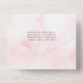 エレガント春サマーウォーター色フローラ結婚ズ オールインワン招待状 (裏面)