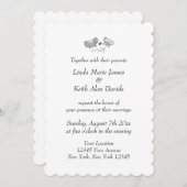 エレガント春テーマ結婚式招待状テンプレート 招待状 (正面/裏面)