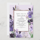 エレガント春フローラアイリス結婚ズ 招待状 (正面)