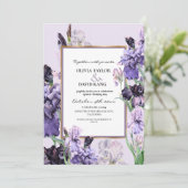 エレガント春フローラアイリス結婚ズ 招待状 (スタンド正面)