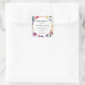 エレガント春フローラバーシール スクエアシール (バッグ)