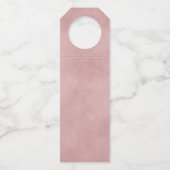 エレガント春フローラピンクウォーター結婚カラー ボトルネックタグ (裏面)