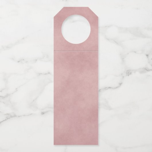 エレガント春フローラピンクウォーター結婚カラー ボトルネックタグ (裏面)