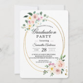 エレガント春フローラ卒業党 招待状 (正面)