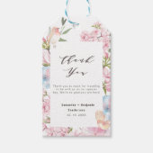 エレガント春フローラ結婚式の引き出物 ギフトタグ (正面)