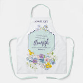 エレガント春フローラ聖なる書物、 経典バースパーソナライズされた エプロン (正面)