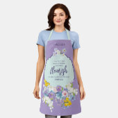 エレガント春フローラ聖なる書物、 経典パーソナライズされた エプロン (着用した状態)